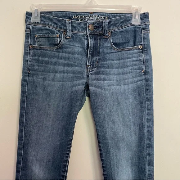American Eagle Super Skinny Blue Jeans Womens Size 6 Regular Preowned (65) - Picture 3 of 14